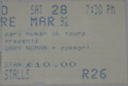 Manchester Ticket 1992